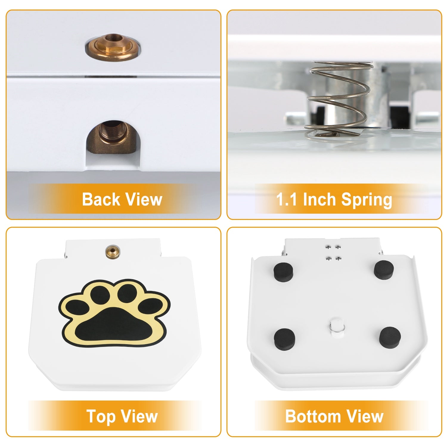1Pc Dog Water Fountain Outdoor Dog Pet Water Dispenser Step-on Activated Sprinkler With Interactive Paw Pedal Valve For Drinking Water