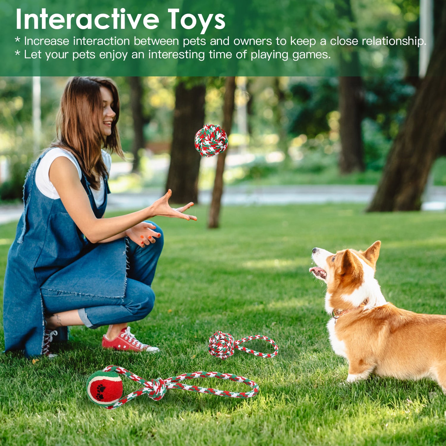 Set Of 5Pcs Dog Rope Chew Toys Dog Interactive Toys Set For Puppy Small Medium Aggressive Chewers Dogs Training Teething Playing