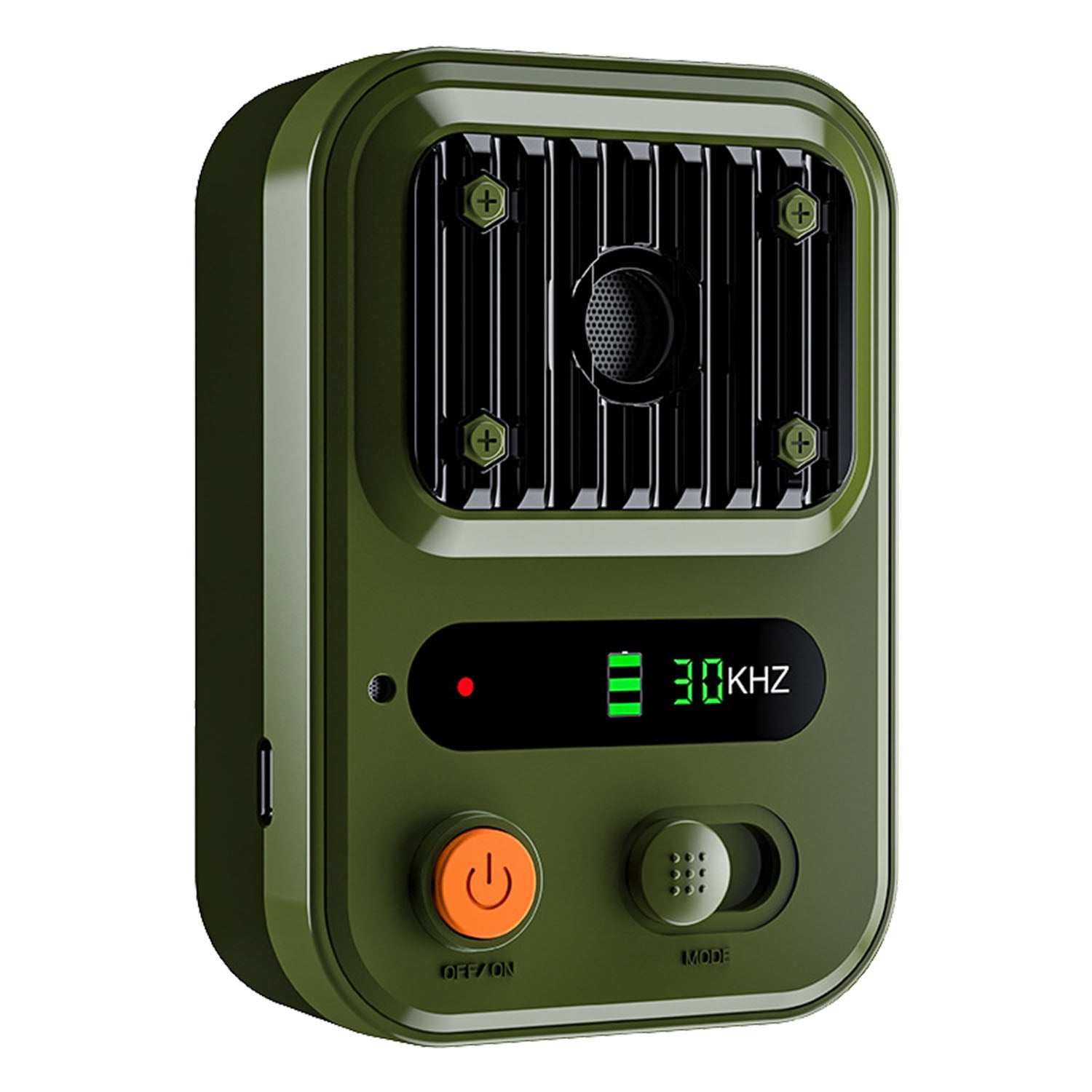 Black-Green Color Options -- 1Pc Ultrasonic Anti-Barking Device Rechargeable Auto Dog Bark Control Deterrent Box Training Device IPX4 Waterproof With 3 Frequency Max 32.8Feet Sensing Distance For Most