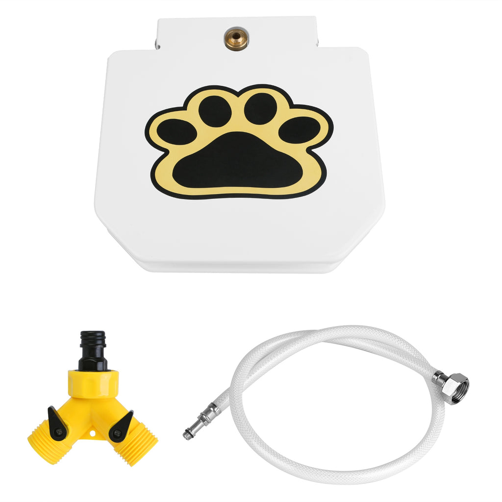 1Pc Dog Water Fountain Outdoor Dog Pet Water Dispenser Step-on Activated Sprinkler With Interactive Paw Pedal Valve For Drinking Water