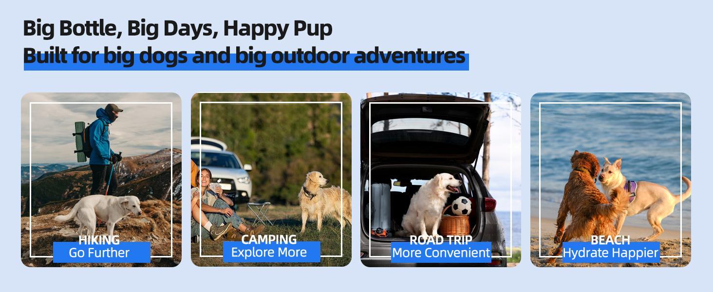 Lassot Portable Pull-out Water Bowl For Dogs, Large Capacity, Perfect For Camping, Hiking, Beach Trips, Road Trips, And Park Walks.