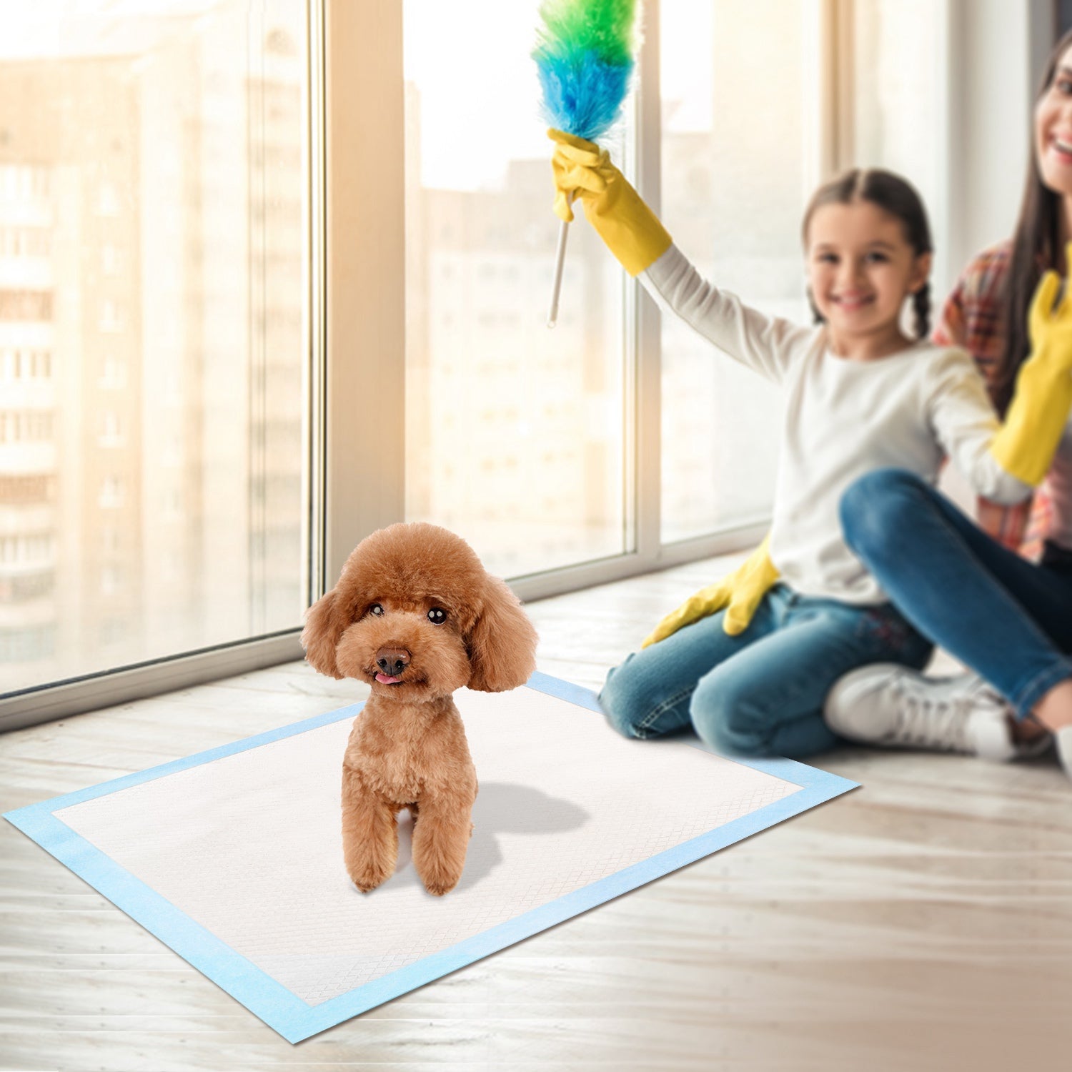 50Pcs Per Set Dog Training Pads Puppy Pee Pads Cat Wee Mats Potty-Train 24in X 18in M